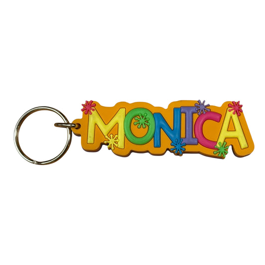 Colourful Name Keychain Monica (Orange)