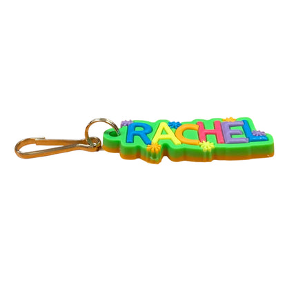 Colourful Name Keychain Rachel (Green)