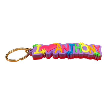 Colourful Name Keychain I 💗 Anthony (Purple)