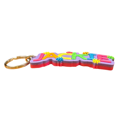Colourful Name Keychain Jackie