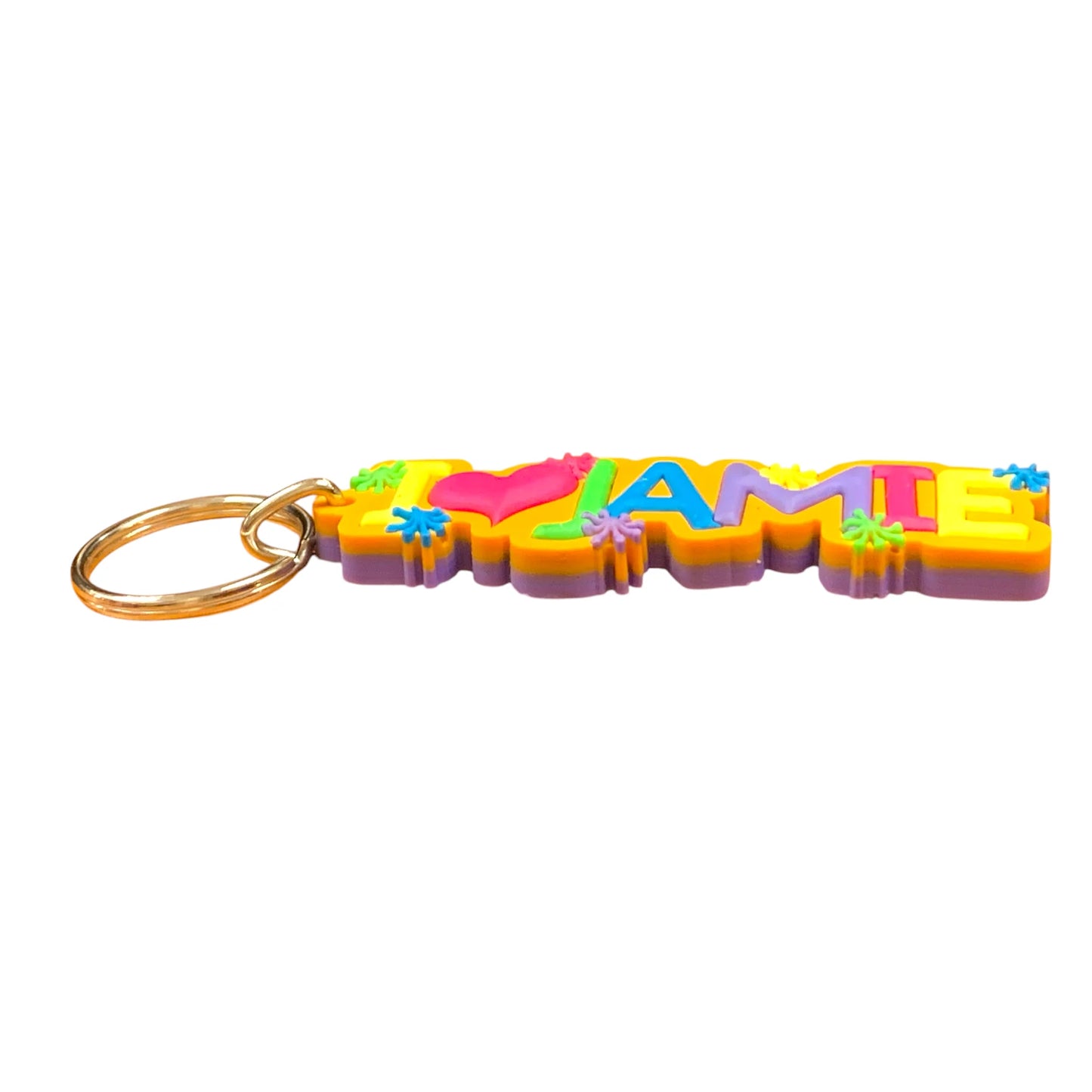 Colourful Name Keychain I 💗 Jamie (Orange)