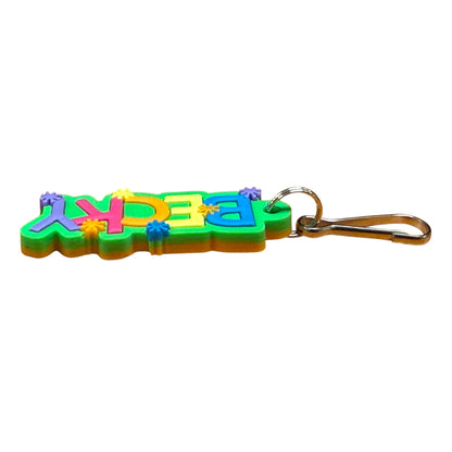 Colourful Name Keychain Becky (Green)
