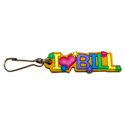 Colourful Name Keychain I 💗 Bill (Orange)