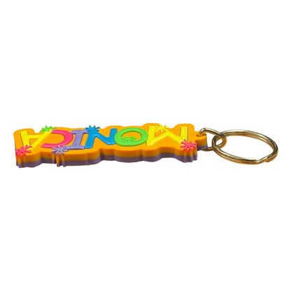 Colourful Name Keychain Monica (Orange)