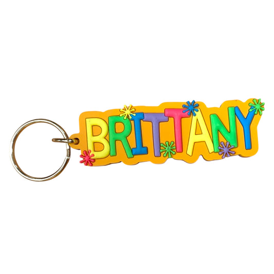 Colourful Name Keychain Brittany (Orange)