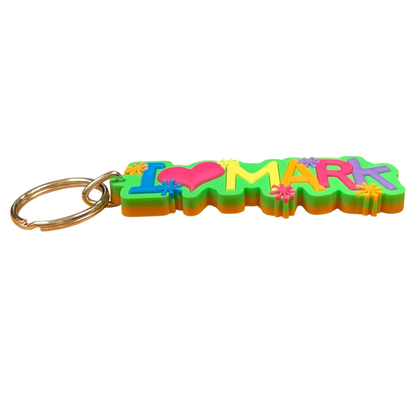 Colourful Name Keychain I 💗 Mark (Green)