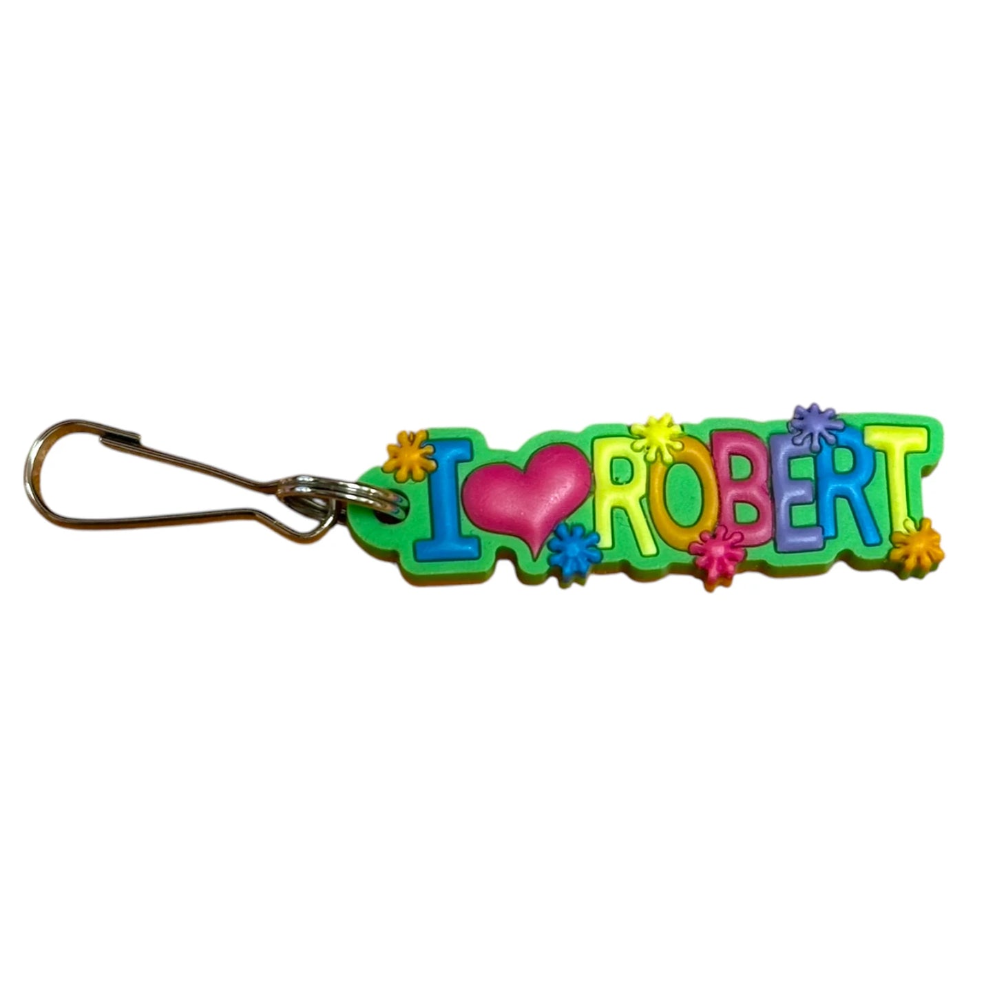 Colourful Name Keychain I 💗 Robert (Green)