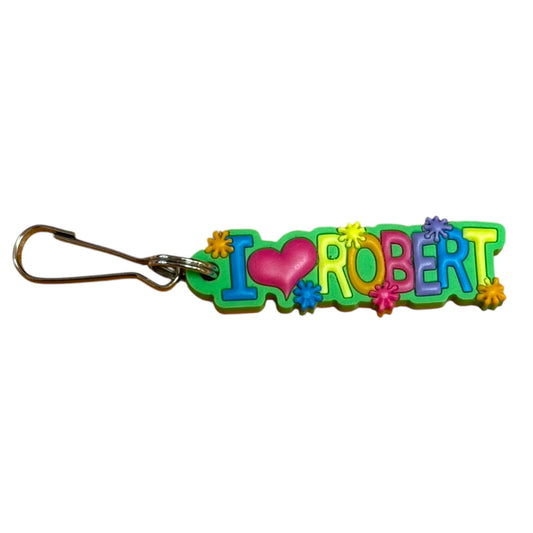 Colourful Name Keychain I 💗 Robert (Green)