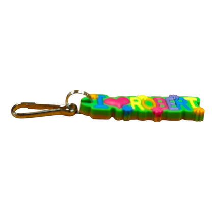 Colourful Name Keychain I 💗 Robert (Green)