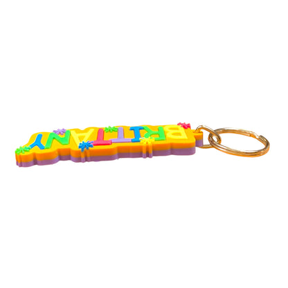 Colourful Name Keychain Brittany (Orange)