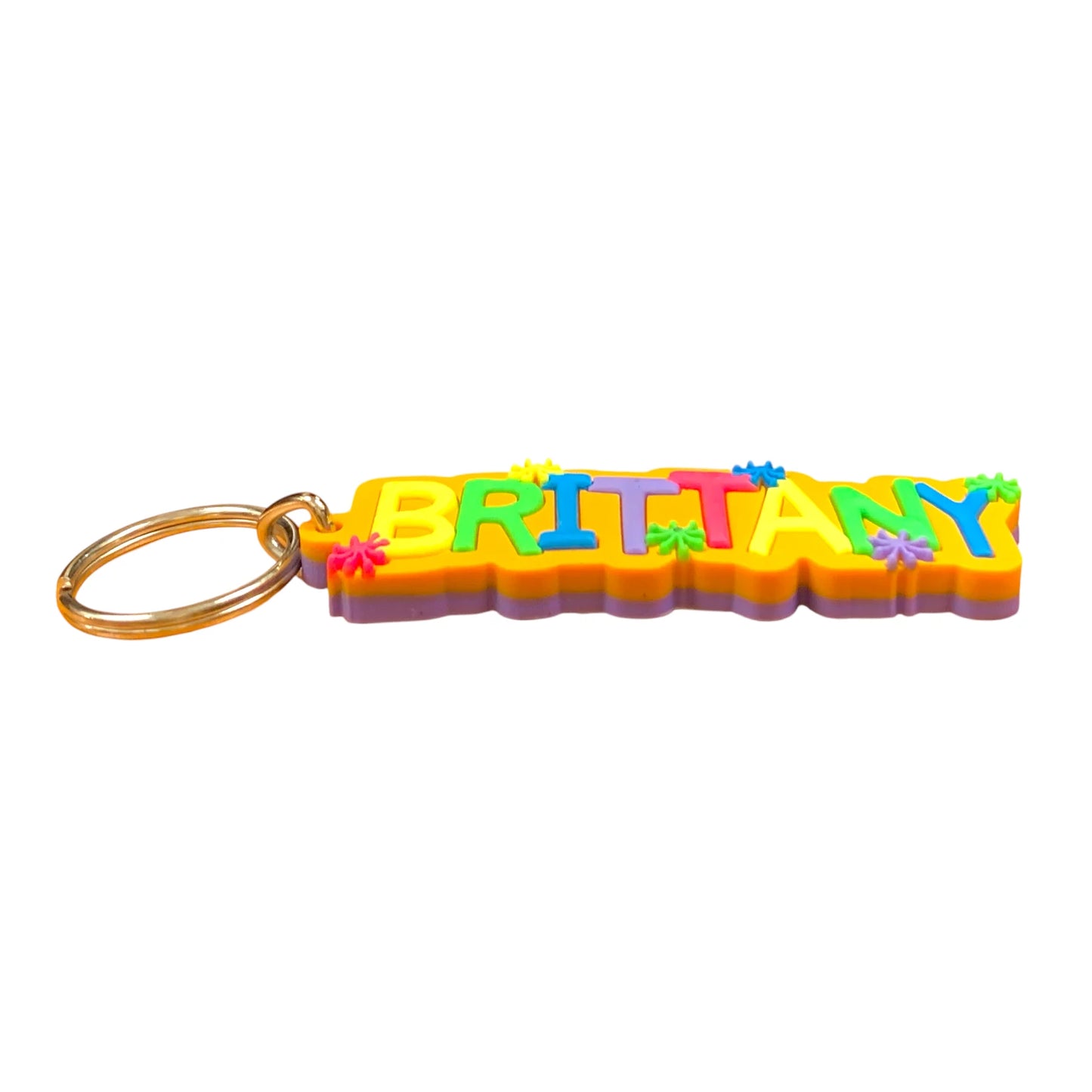 Colourful Name Keychain Brittany (Orange)