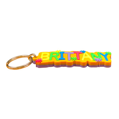 Colourful Name Keychain Brittany (Orange)