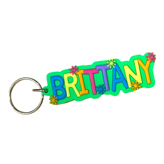 Colourful Name Keychain Brittany (Green)