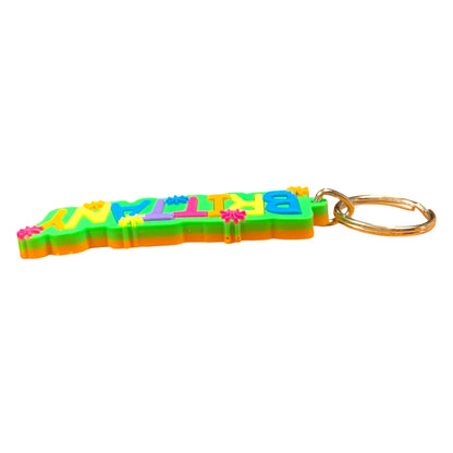 Colourful Name Keychain Brittany (Green)