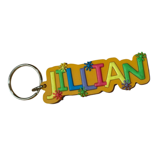 Colourful Name Keychain Jillian (Orange)