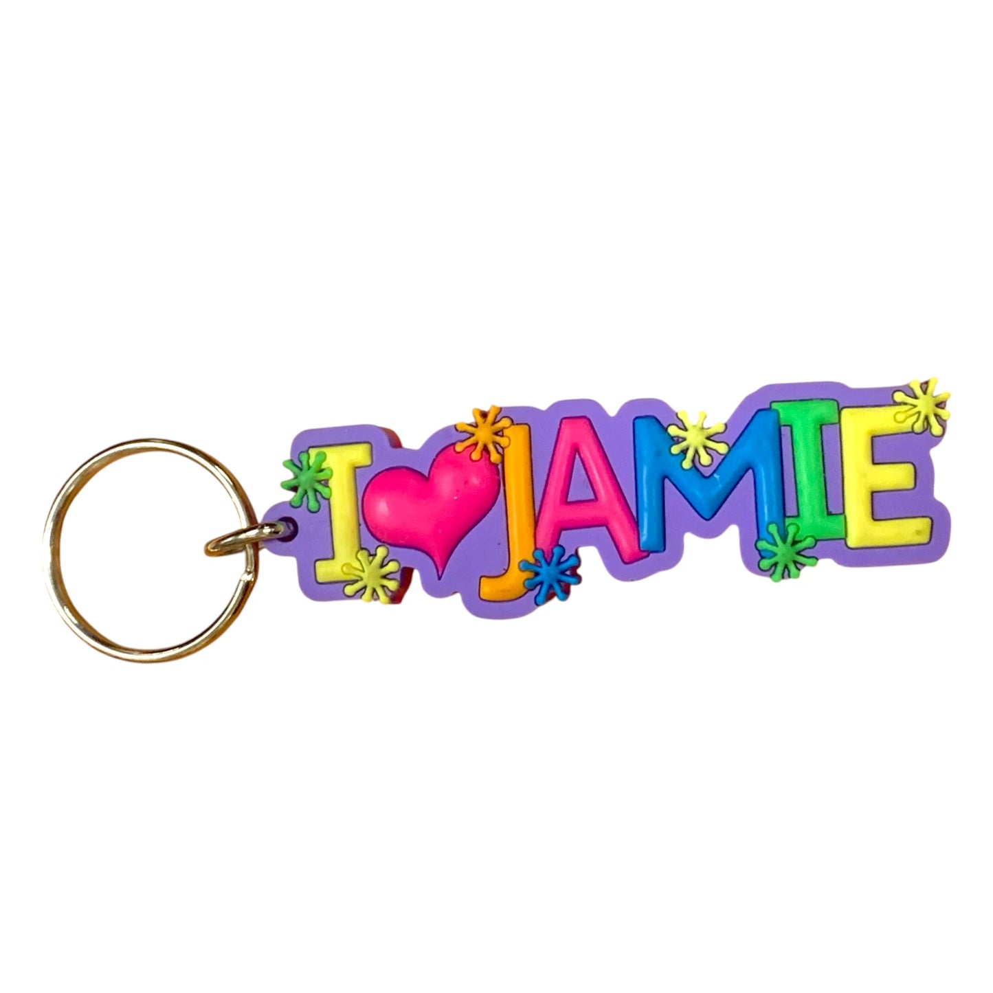 Colourful Name Keychain I 💗 Jamie (Purple)