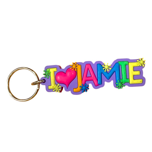 Colourful Name Keychain I 💗 Jamie (Purple)
