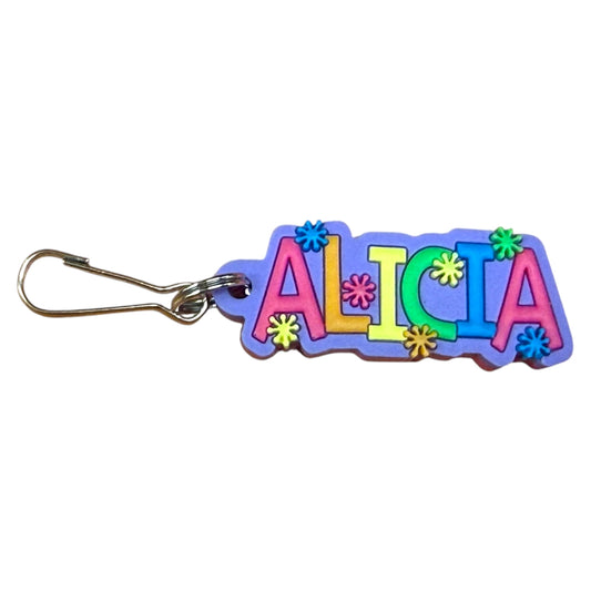 Colourful Name Keychain Alicia