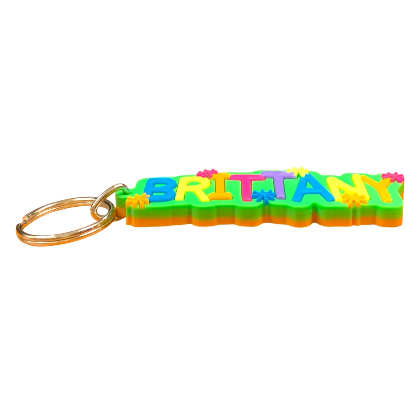 Colourful Name Keychain Brittany (Green)