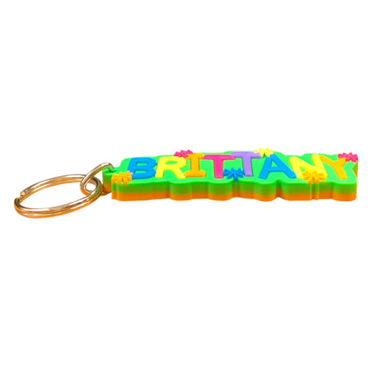 Colourful Name Keychain Brittany (Green)