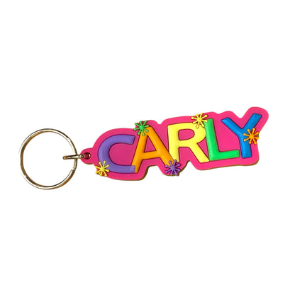 Colourful Name Keychain Carly (Pink)