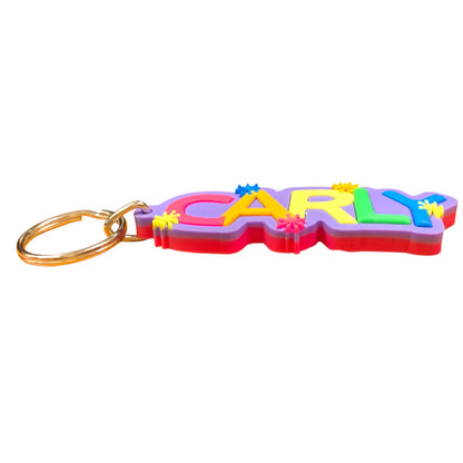 Colourful Name Keychain Carly (Purple)