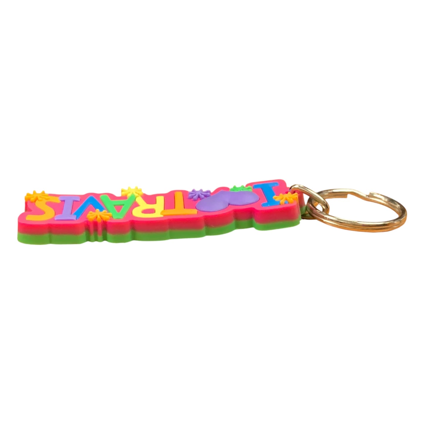 Colourful Name Keychain I 💗 Travis (Pink)
