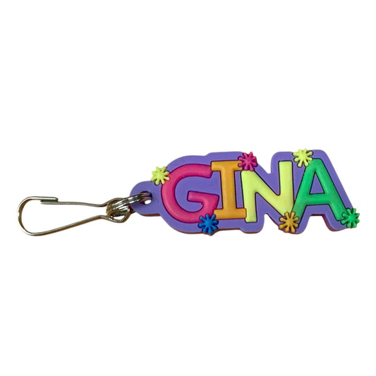 Colourful Name Keychain Gina (Purple)
