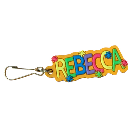 Colourful Name Keychain Rebecca (Orange)