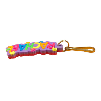 Colourful Name Keychain Rachel (Purple)