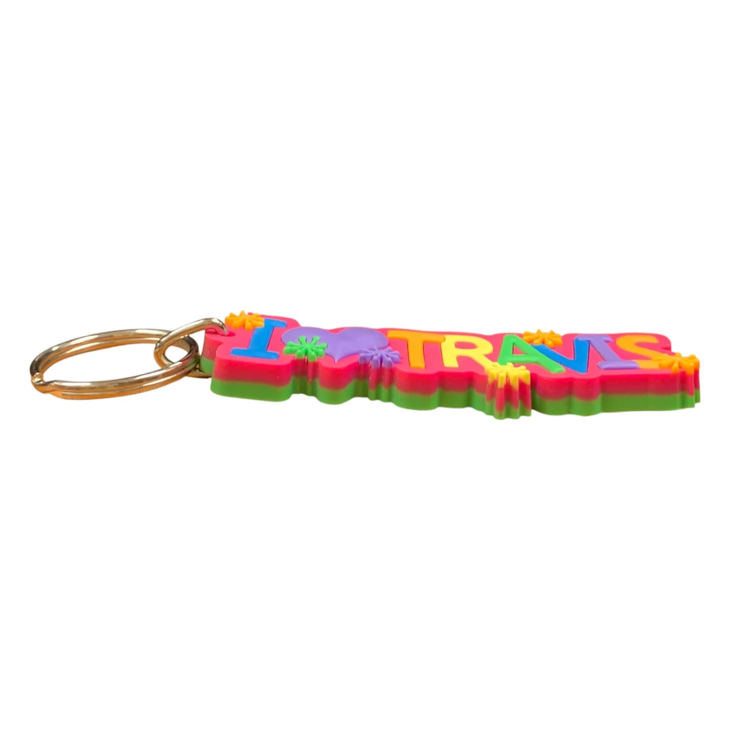 Colourful Name Keychain I 💗 Travis (Pink)