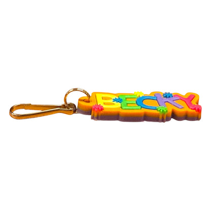 Colourful Name Keychain Becky (Orange)