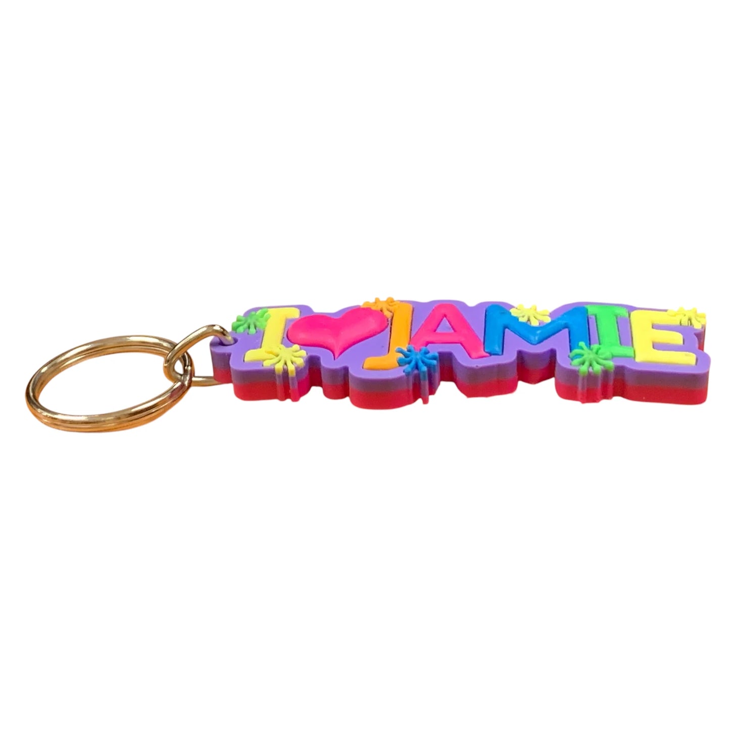 Colourful Name Keychain I 💗 Jamie (Purple)