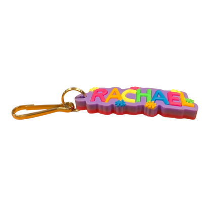 Colourful Name Keychain Rachel (Purple)