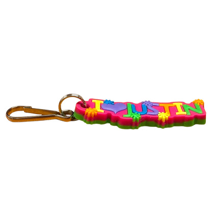 Colourful Name Keychain I 💗 Justin