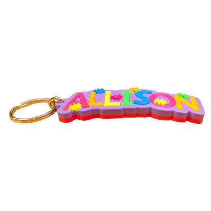 Colourful Name Keychain Allison
