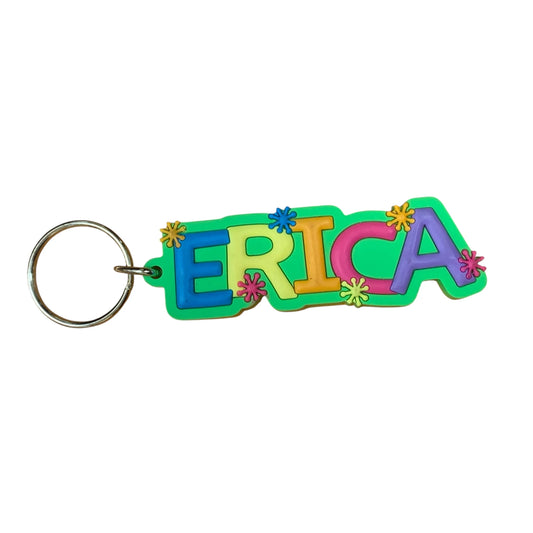Colourful Name Keychain Erica (Green)