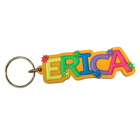 Colourful Name Keychain Erica (Orange)