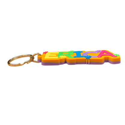Colourful Name Keychain Erica (Orange)