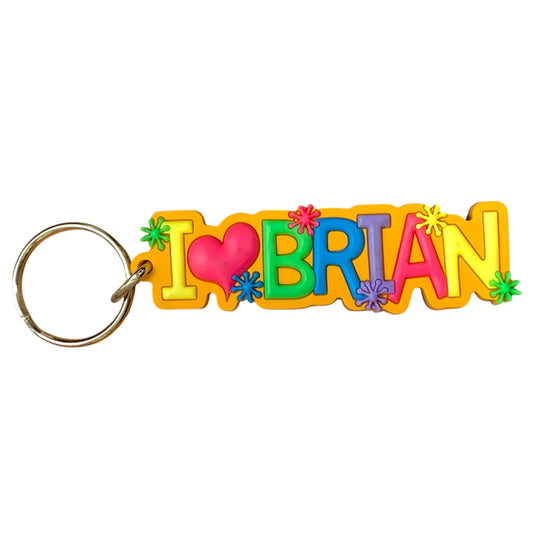 Colourful Name Keychain I 💗 Brian