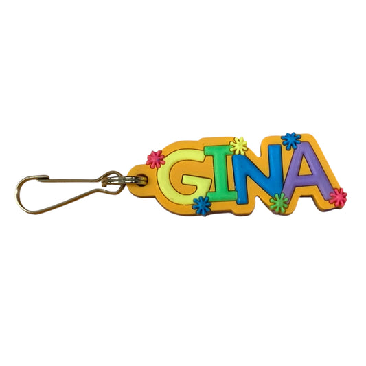 Colourful Name Keychain Gina (Orange)