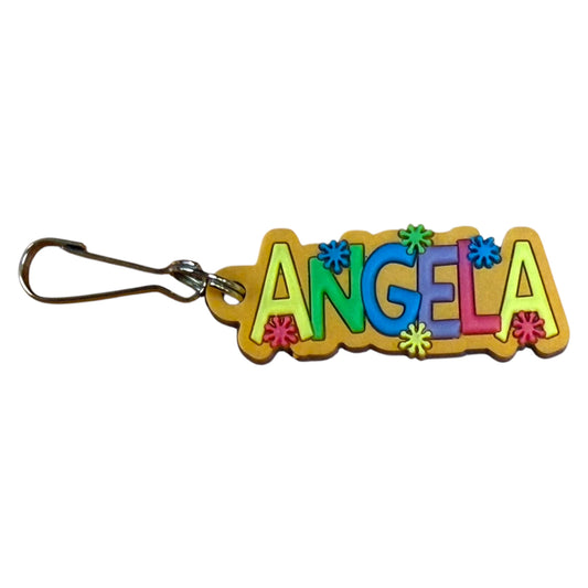 Colourful Name Keychain Angela (Orange)