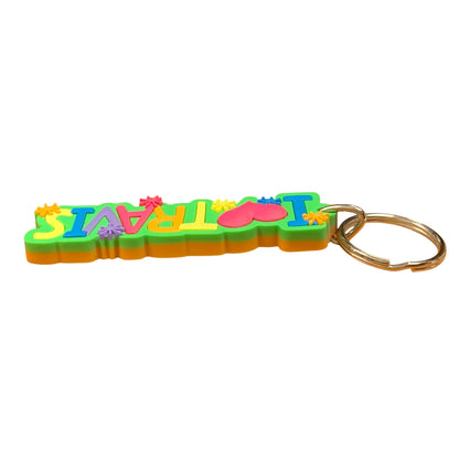 Colourful Name Keychain I 💗 Travis (Green)