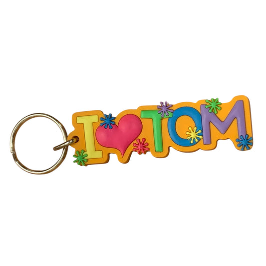 Colourful Name Keychain I 💗 Tom (Orange)