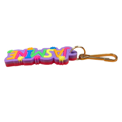 Colourful Name Keychain Jasmine (Purple)