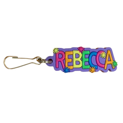 Colourful Name Keychain Rebecca (Purple)