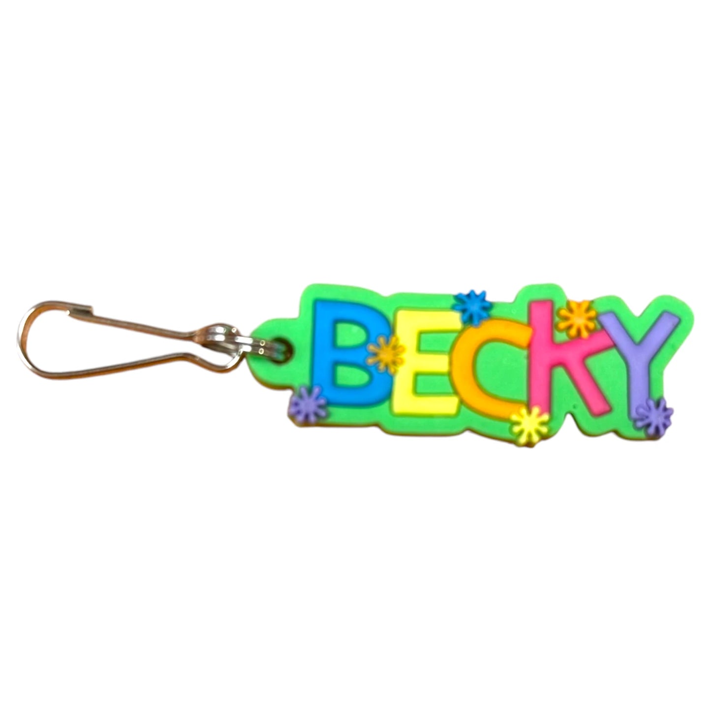 Colourful Name Keychain Becky (Green)