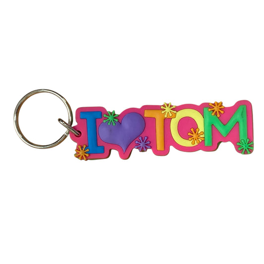 Colourful Name Keychain I 💗 Tom (Pink)