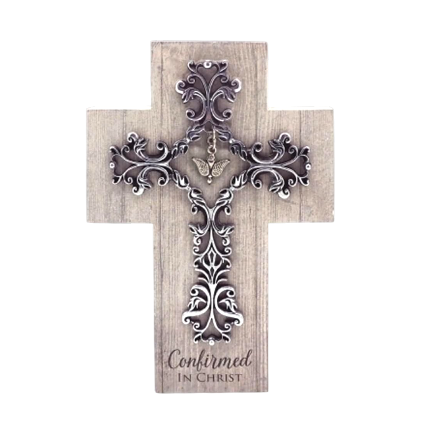 Confirmed In Christ Cross (Walnut Tone)