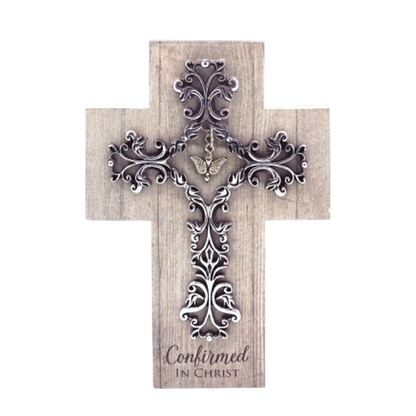 Confirmed In Christ Cross (Walnut Tone)